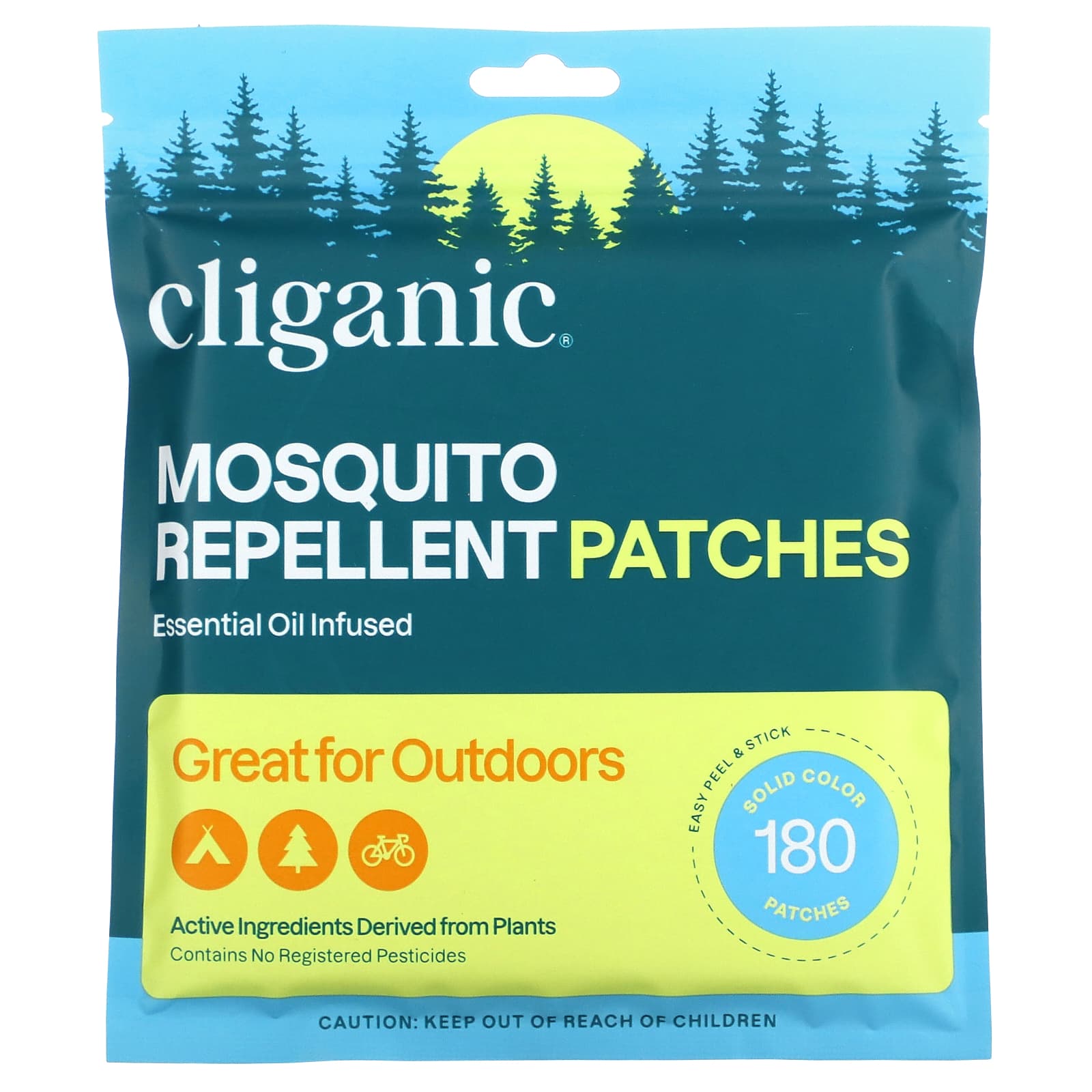 Mosquito Repellent Solid Color Patches by Cliganic - 180 Patches - Image 1
