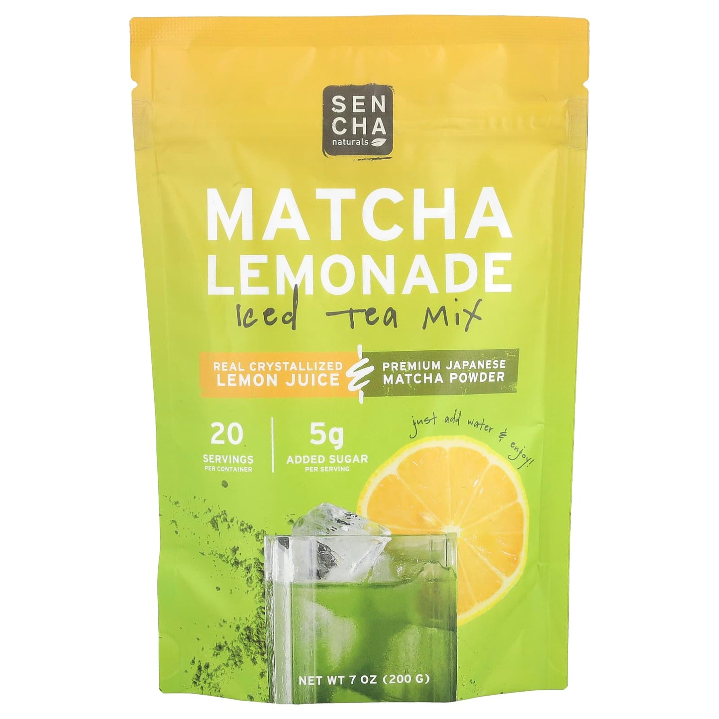 Sencha Naturals, Matcha Lemonade Iced Tea Mix, 7 oz (200 g) - Image 1