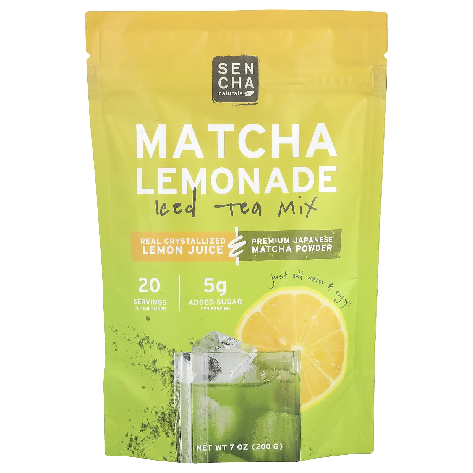 Sencha Naturals, Matcha Lemonade Iced Tea Mix, 7 oz (200 g) - Image 1