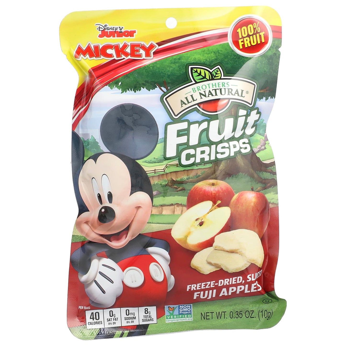 Brothers-All-Natural, Crunchy Fuji Apple Fruit Crisps, 0.35 oz (10g) - Image 1