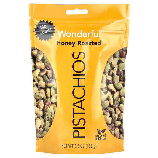 Wonderful Pistachios, Honey Roasted, No Shells, 5.5 oz (155 g) - Image 1