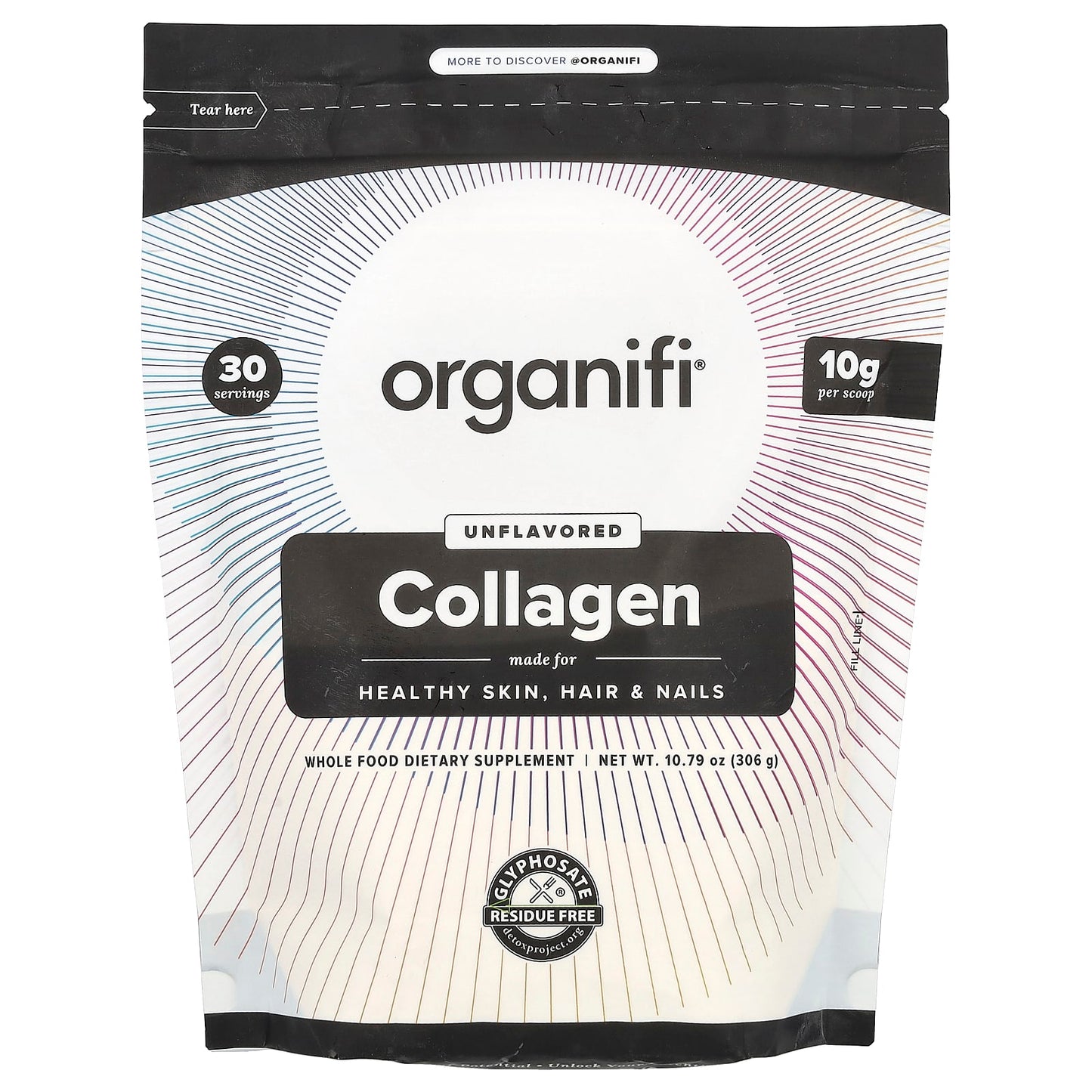 Organifi, Collagen, Unflavored , 10.79 oz (306 g) - Image 1
