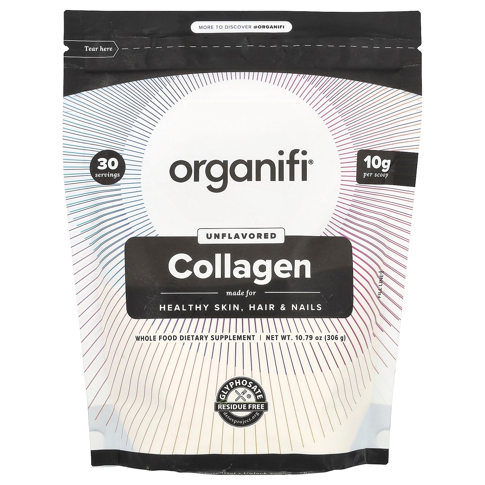 Organifi, Collagen, Unflavored , 10.79 oz (306 g) - Image 1