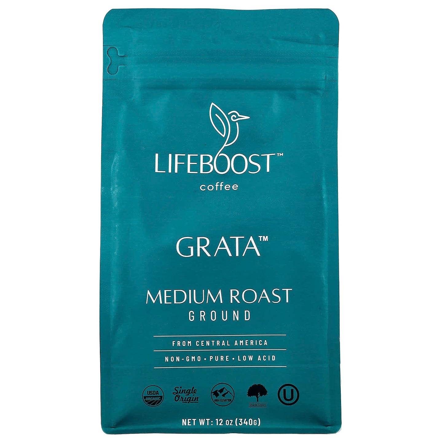 Lifeboost, Coffee, Grata™, Ground, Medium Roast, 12 oz (340 g) - Image 1