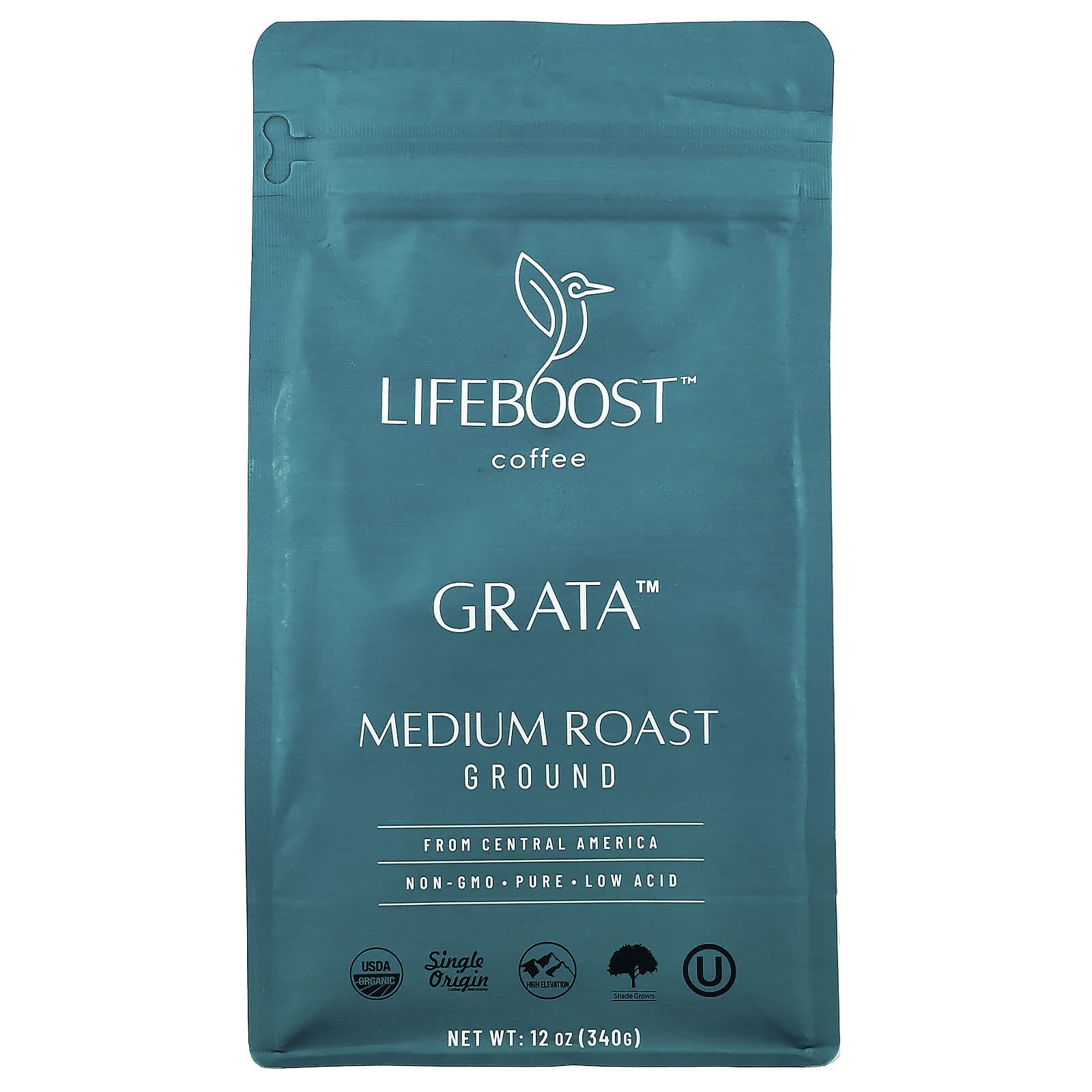 Lifeboost, Coffee, Grata™, Ground, Medium Roast, 12 oz (340 g) - Image 1