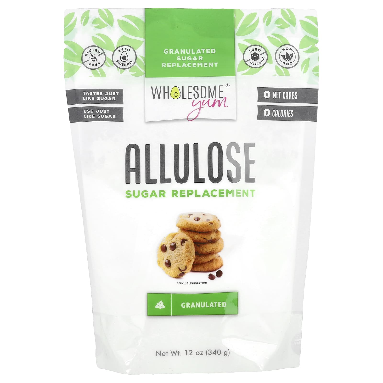Wholesome Yum, Allulose Sugar Replacement, Granulated, 12 oz (340 g) - Image 1
