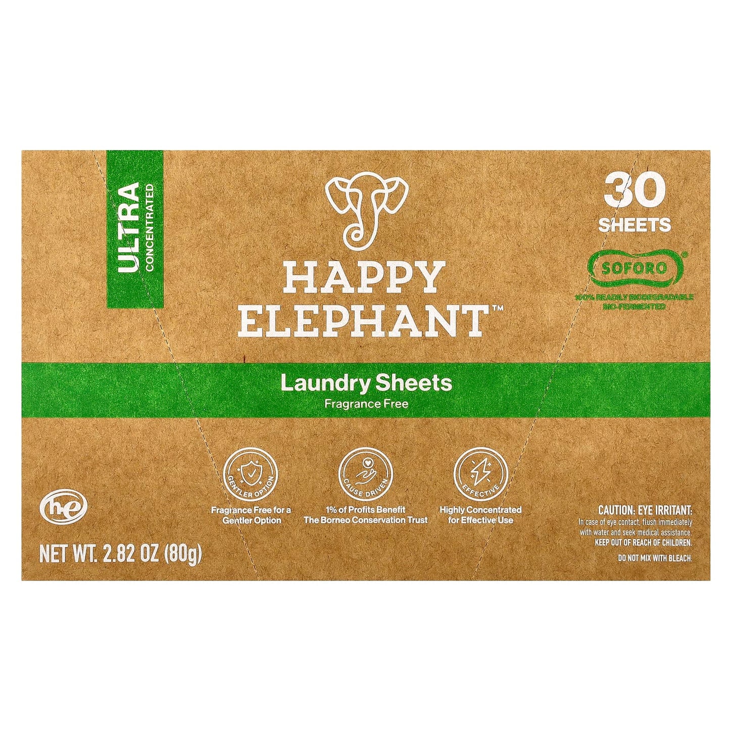 Fragrance-Free Laundry Sheets by Happy Elephant - Eco-Friendly & Gentle - Image 1