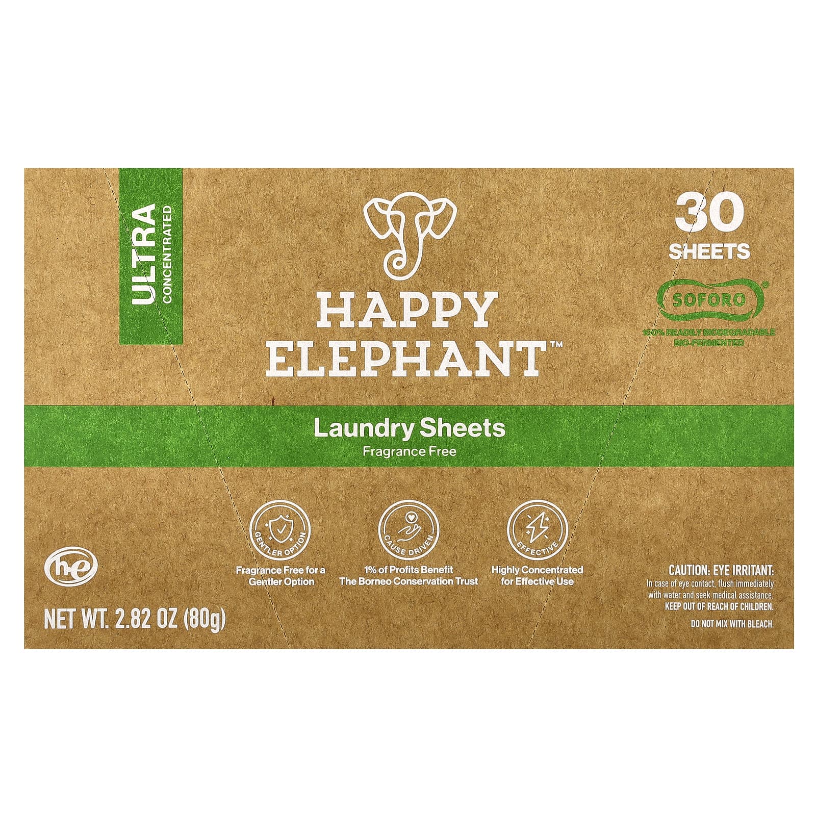 Fragrance-Free Laundry Sheets by Happy Elephant - Eco-Friendly & Gentle - Image 1