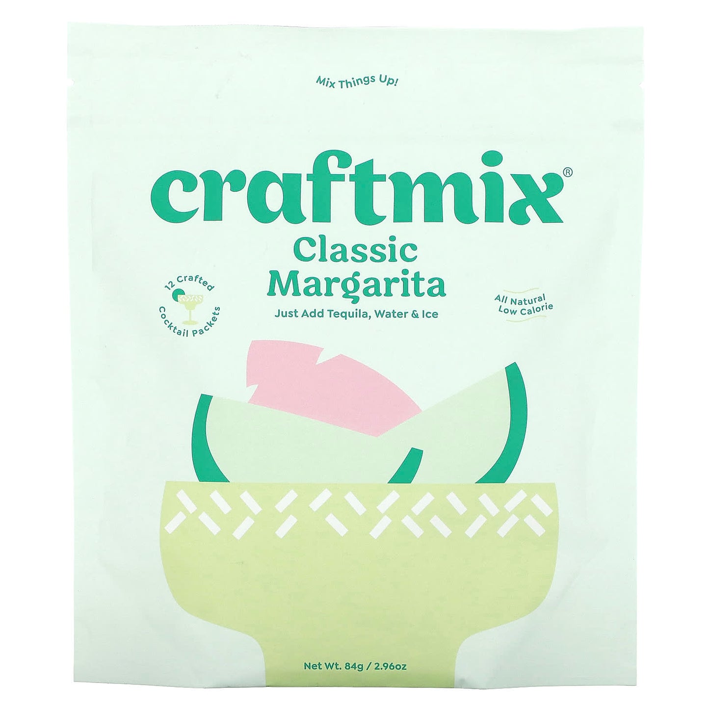 Craftmix Classic Margarita Cocktail Mix Packets, 12 Packets, 2.96 oz - Image 1