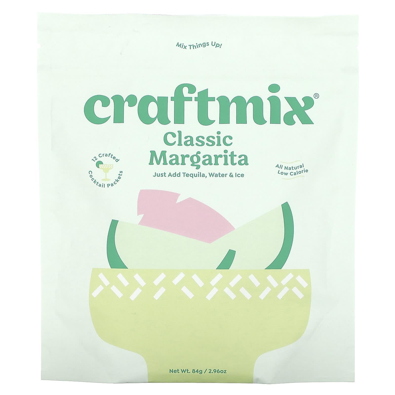 Craftmix Classic Margarita Cocktail Mix Packets, 12 Packets, 2.96 oz - Image 1