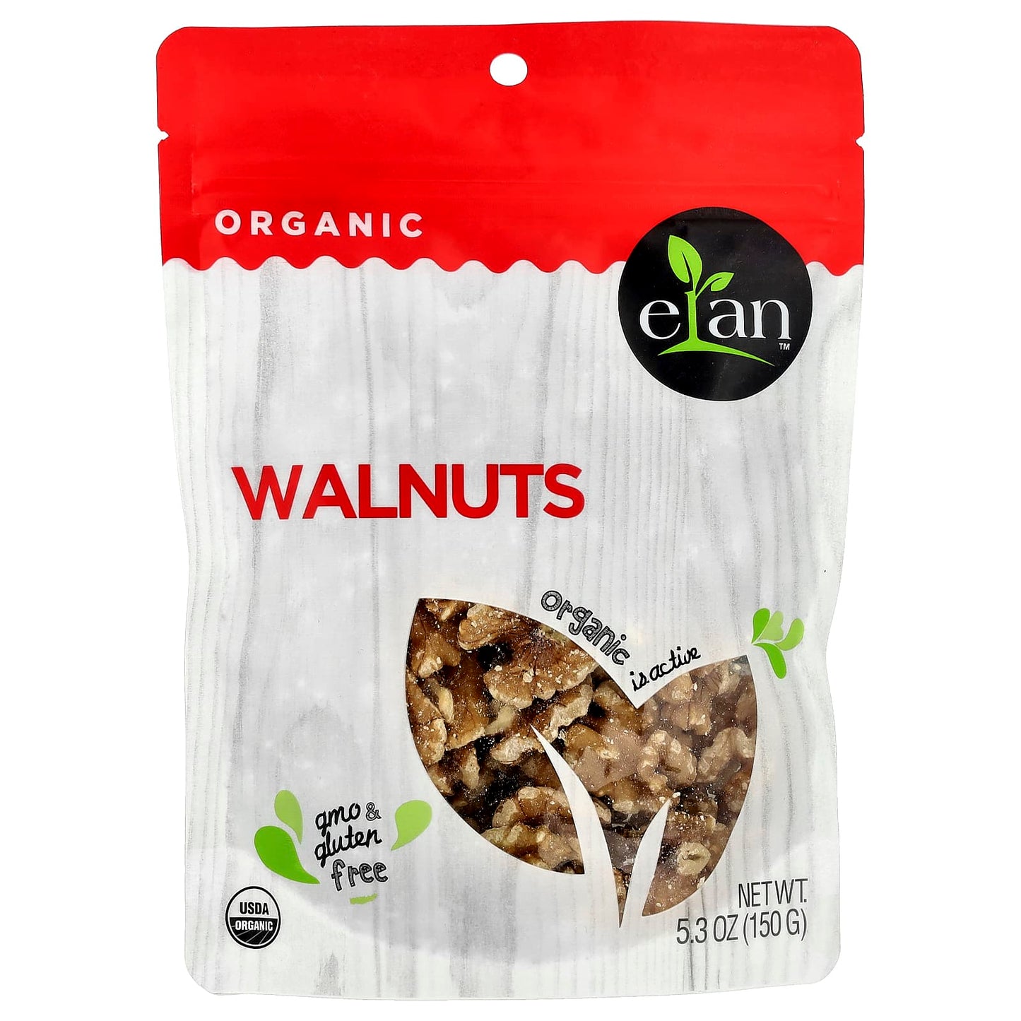 Organic Walnuts by Elan - Brain-Boosting Nuts (5.3 oz, 150g) - Image 1