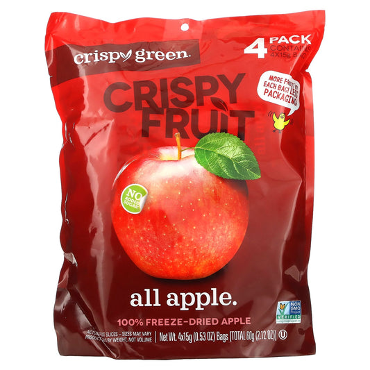 Crispy Green Freeze-Dried Apple Snacks, 4 Pack, 0.53 oz (15g) Each - Image 1