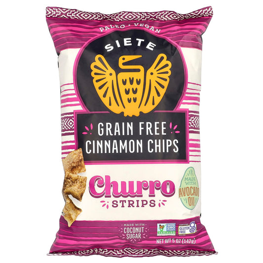Siete, Grain Free Cinnamon Chips, Strips, Churro, 5 oz (142 g) - Image 1