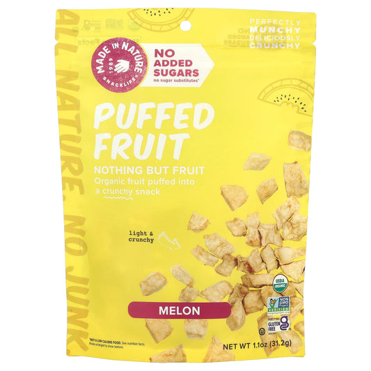 Made in Nature, Puffed Fruit, Melon, 1.1 oz (31.2 g) - Image 1