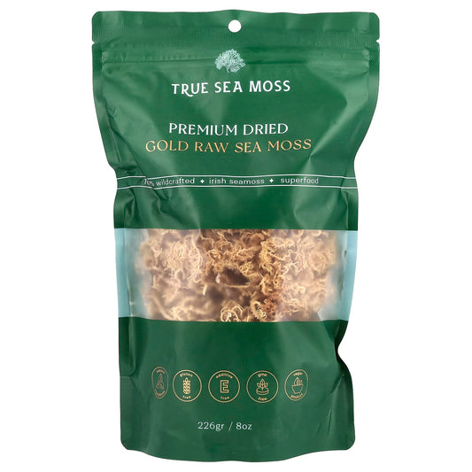 True Sea Moss, Premium Dried Gold Raw Sea Moss, 8 oz (226 g) - Image 1