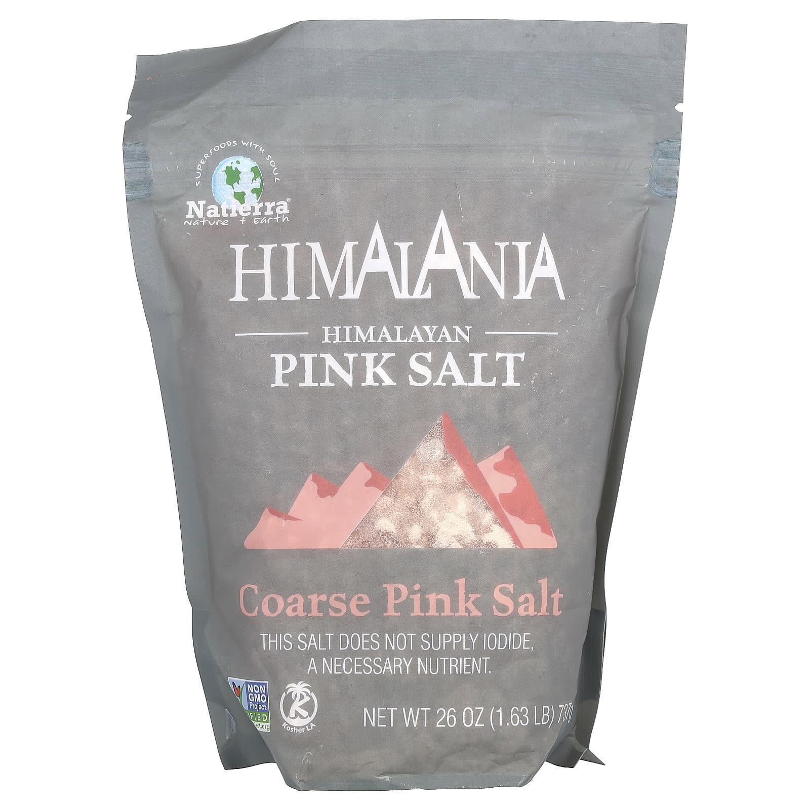 Himalanian Pink Salt, Coarse, 26 oz (737g) - Non-GMO & Kosher - Image 1