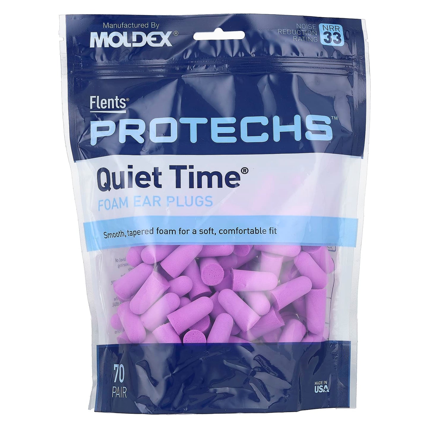 Flents Foam Ear Plugs for Noise Reduction, 70 Pair - Image 1