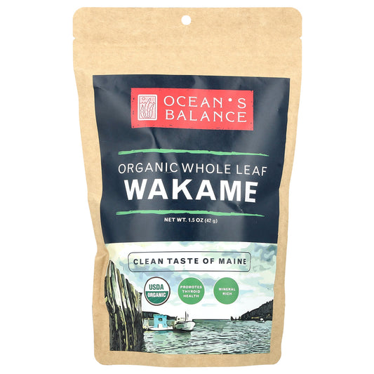 Ocean's Balance, Organic Whole Leaf Wakame, 1.5 oz (42 g) - Image 1