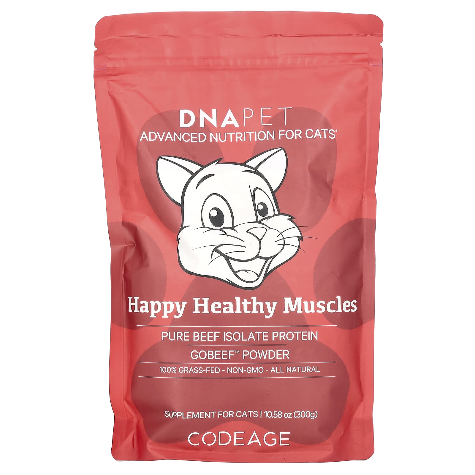 CodeAge DNA Pet: Unflavored Beef Isolate Protein for Happy Healthy Muscles in Cats - Image 1