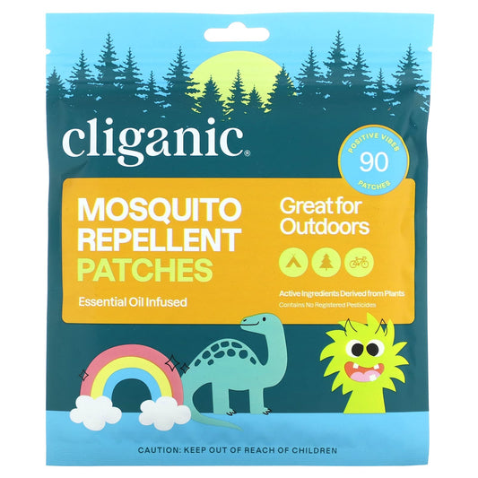 Natural Mosquito Repellent Stickers by Cliganic, 90 Patches - Image 1