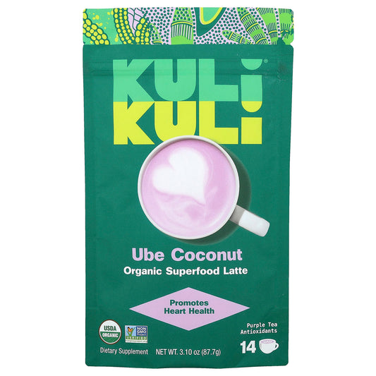 Kuli Kuli, Organic Superfood Latte, Ube Coconut, 3.10 oz (87.7 g)
