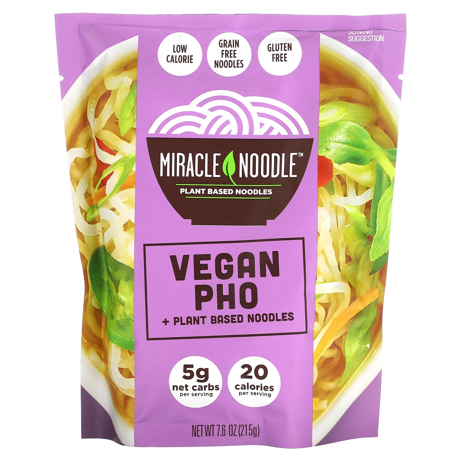 Miracle Noodle, Vegan Pho + Plant Based Noodles , 7.6 oz (215 g) - Image 1