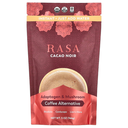 Rasa, Adaptogen & Mushroom Coffee Alternative, Instant, Cacao Noir, 5 oz (144 g) - Image 1