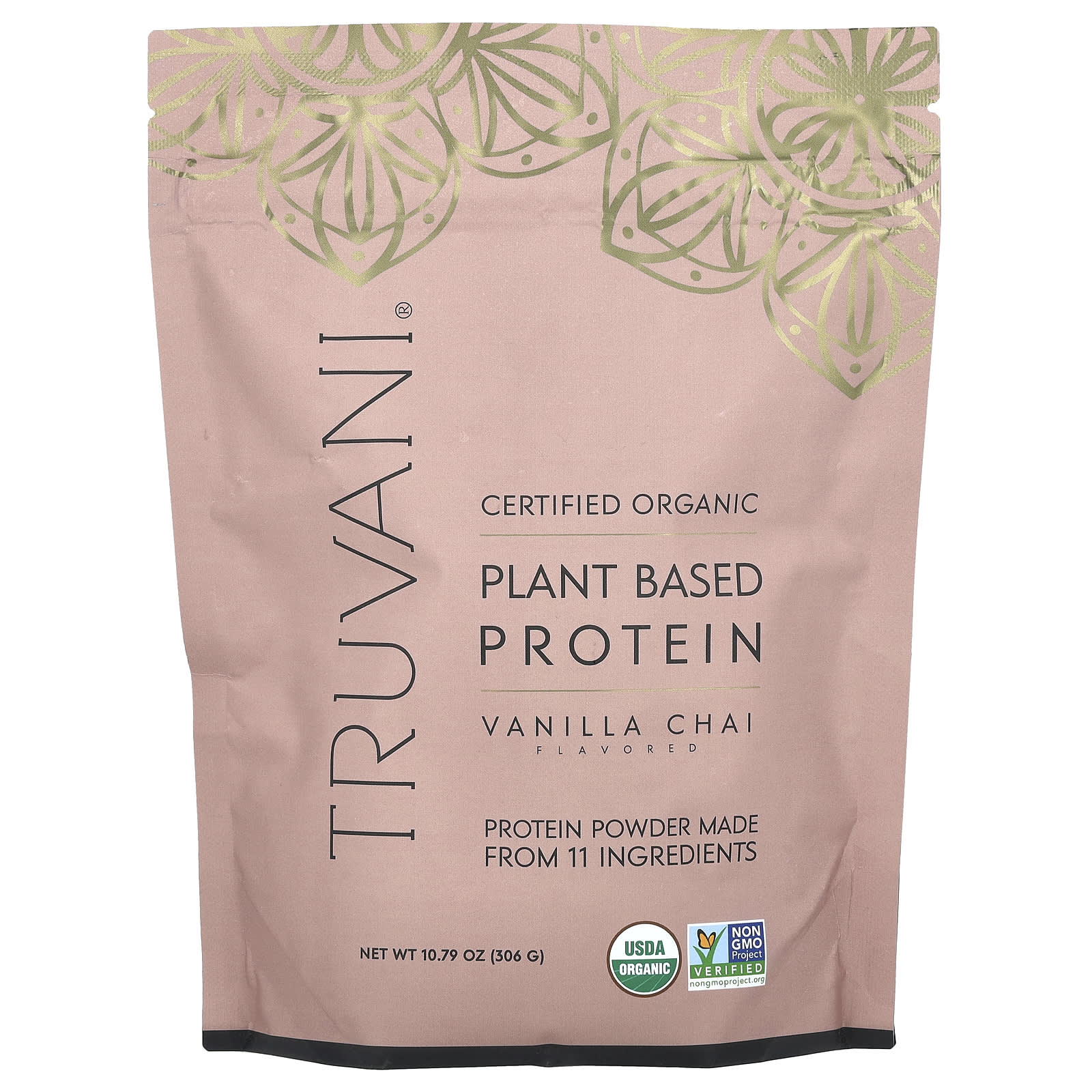 Truvani, Plant Based Protein, Vanilla Chai, 10.79 oz (306 g) - Image 1