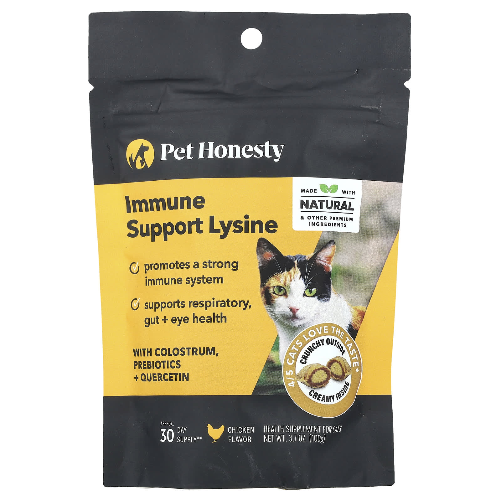 Pet Honesty, Immune Support Lysine, For Cats, Chicken, 3.7 oz (100 g) - Image 1
