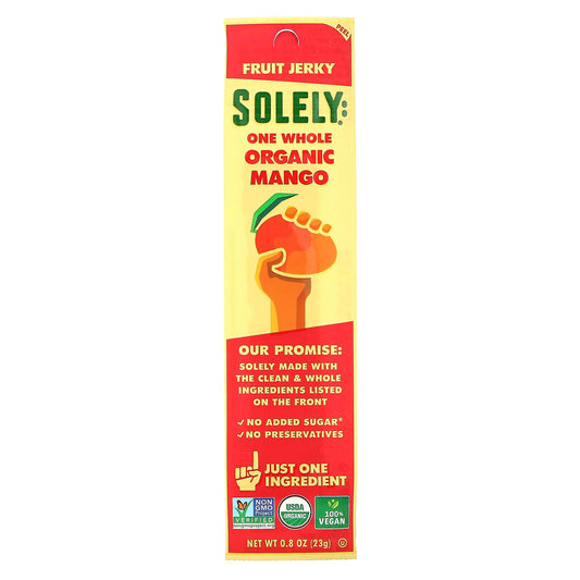 Solely, Fruit Jerky, Organic Mango, 0.8 oz (23 g) - Image 1