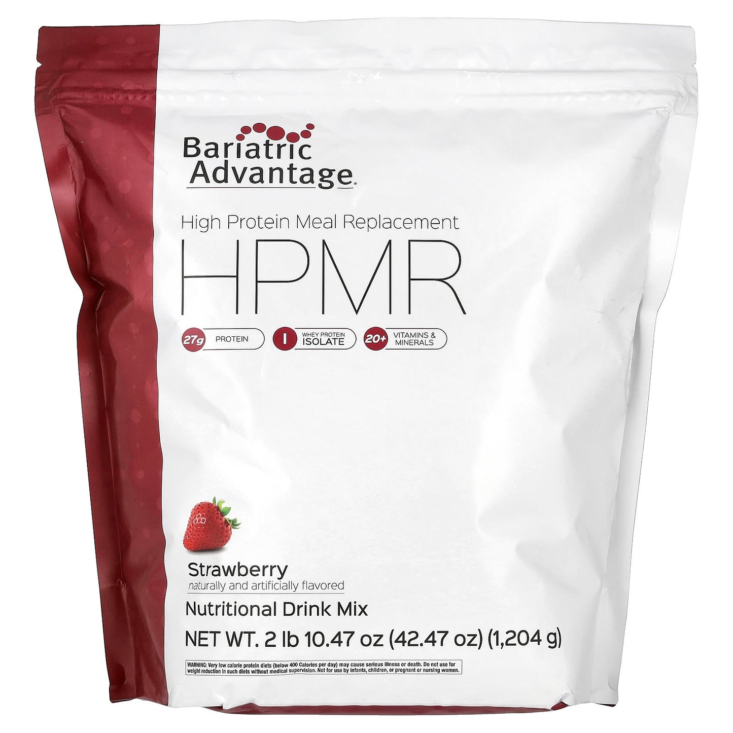 Bariatric Strawberry High Protein Meal Replacement, Gluten-Free & Lactose-Sensitive - Image 1