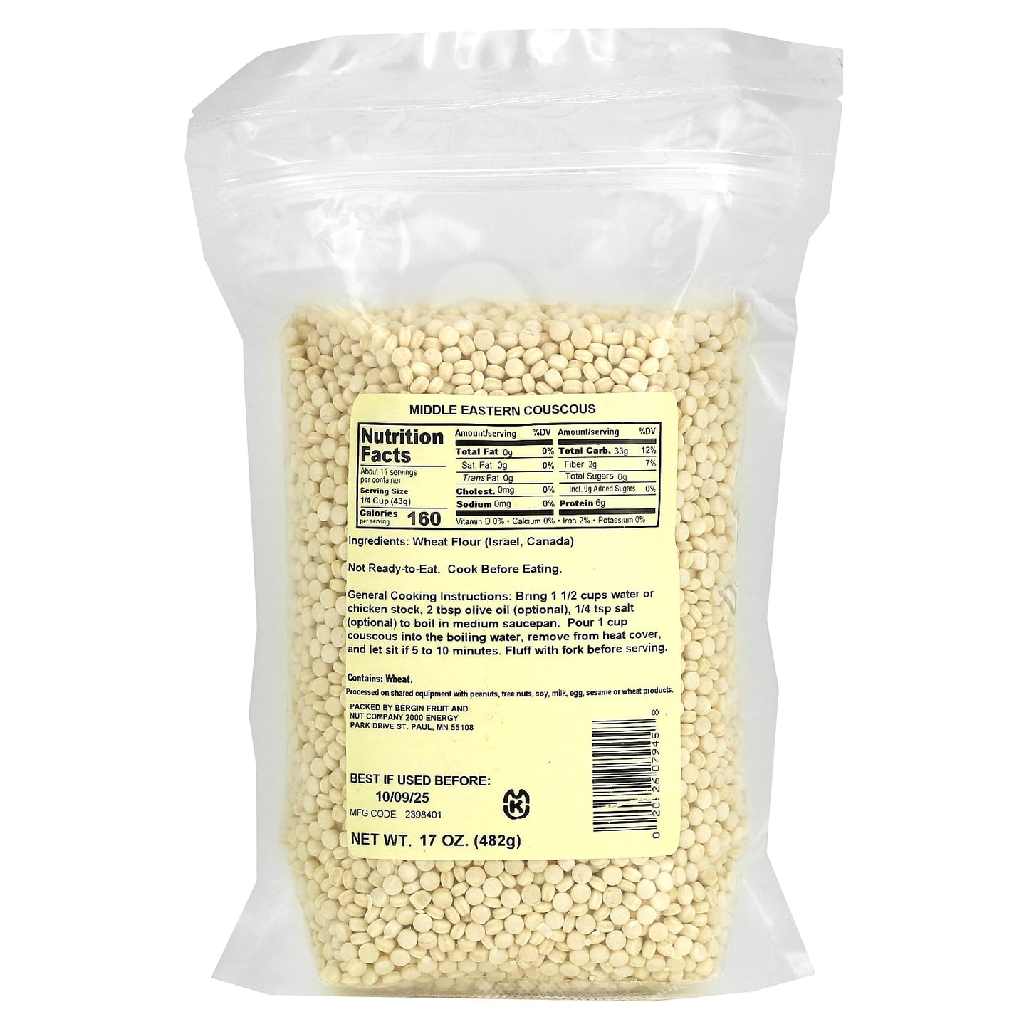 Middle Eastern Style Couscous by Bergin Fruit and Nut Company - 17 oz - Image 2