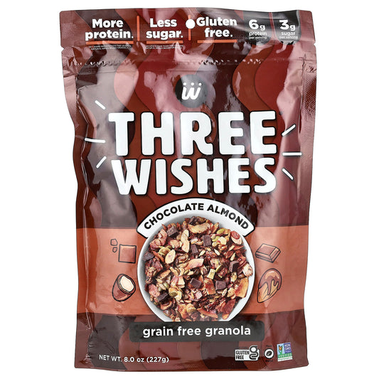 Three Wishes, Grain Free Granola, Chocolate Almond, 8 oz ( 227 g) - Image 1