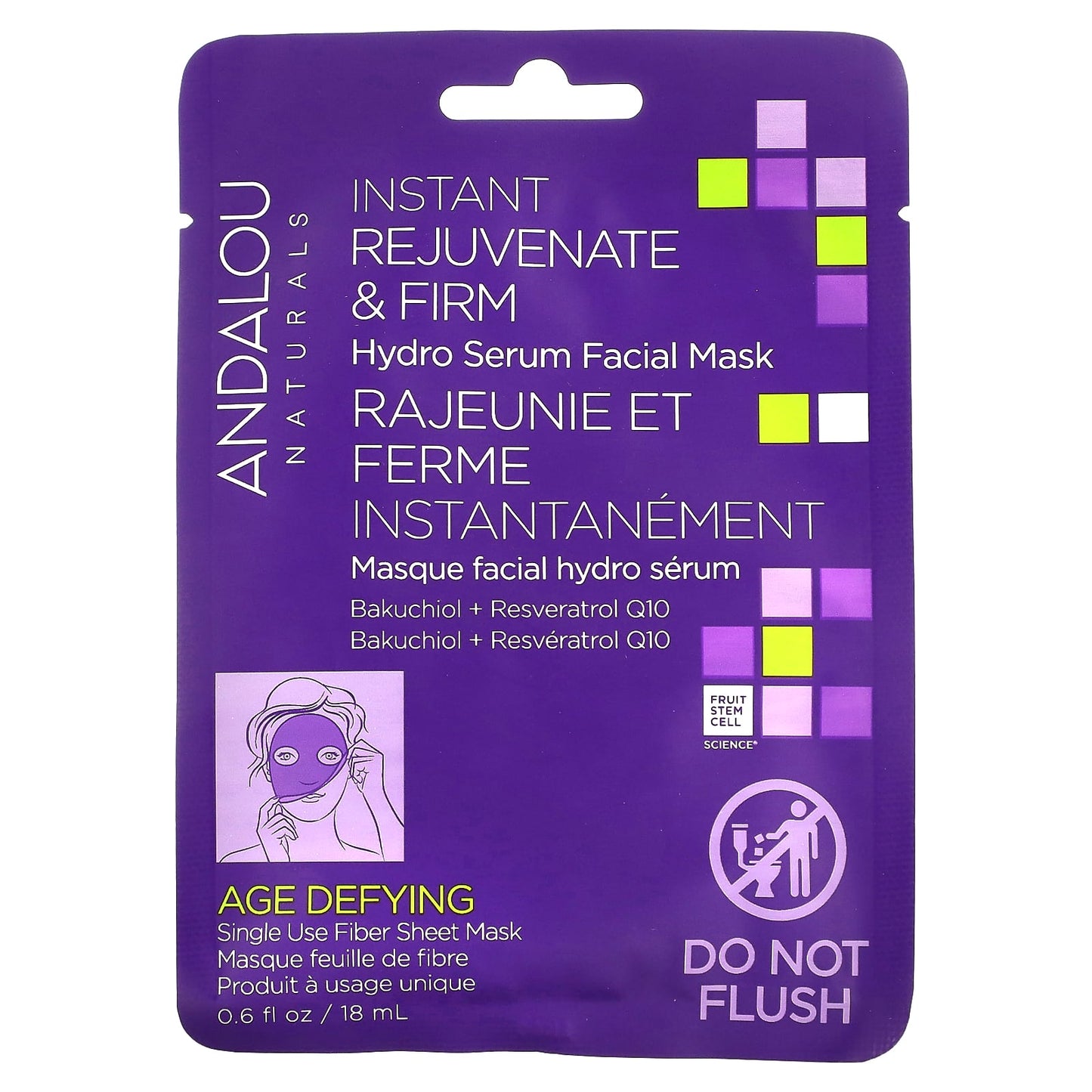 Andalou Naturals Instant Rejuvenate & Firm Hydro Serum Beauty Facial Mask - Image 1