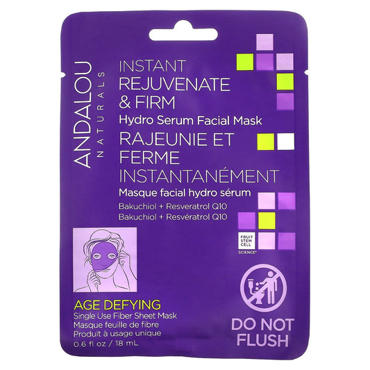 Andalou Naturals Instant Rejuvenate & Firm Hydro Serum Beauty Facial Mask - Image 1