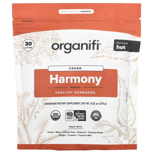 Organifi, Harmony, Cacao, 9.52 oz (270 g) - Image 1