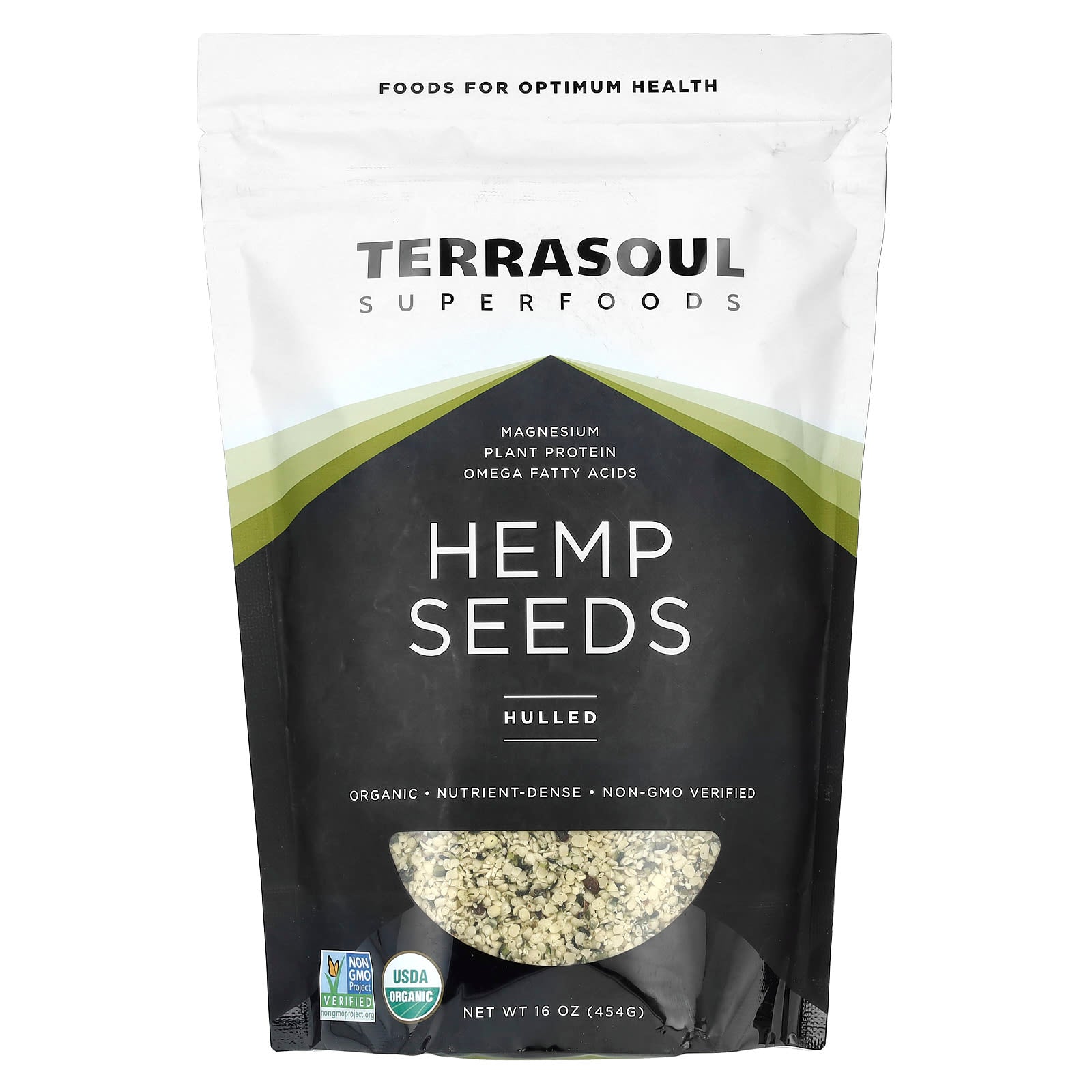 Terrasoul Superfoods, Hemp Seeds, Hulled, 16 oz (454 g) - Image 1