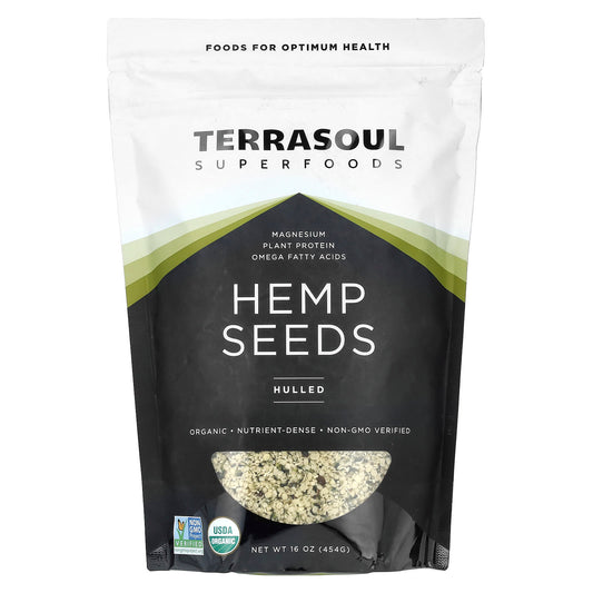 Terrasoul Superfoods, Hemp Seeds, Hulled, 16 oz (454 g) - Image 1