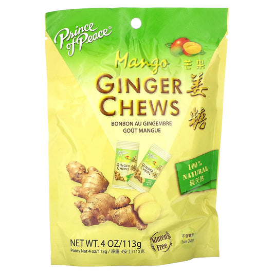 Prince of Peace, Ginger Chews, Mango, 4 oz (113 g) - Image 1