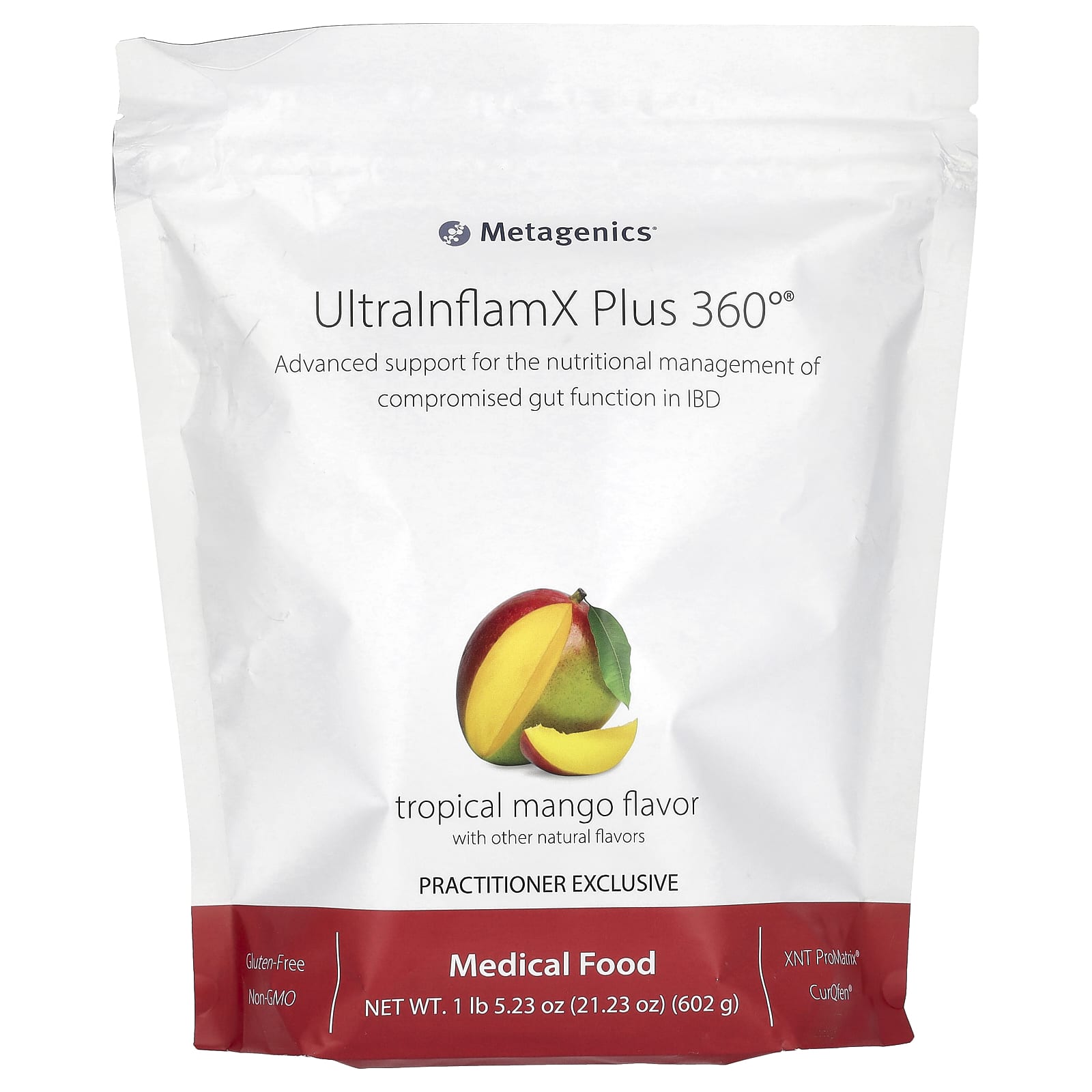 Metagenics, UltraInflamX Plus 360°, Tropical Mango, 1 lb 5.23 oz (602 g) - Image 1