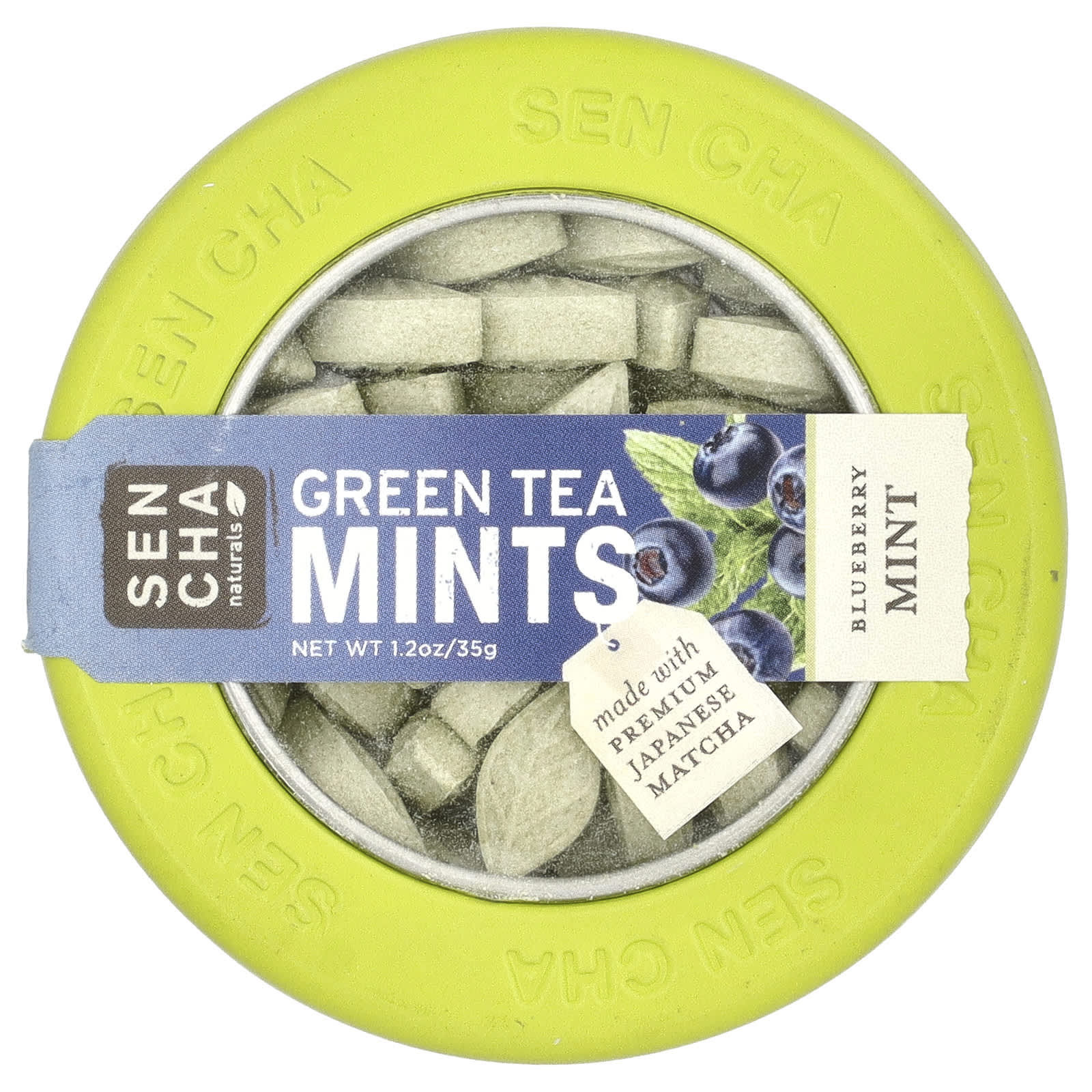 Sencha Naturals, Green Tea Mints, Blueberry Mint, 1.2 oz (35 g) - Image 1