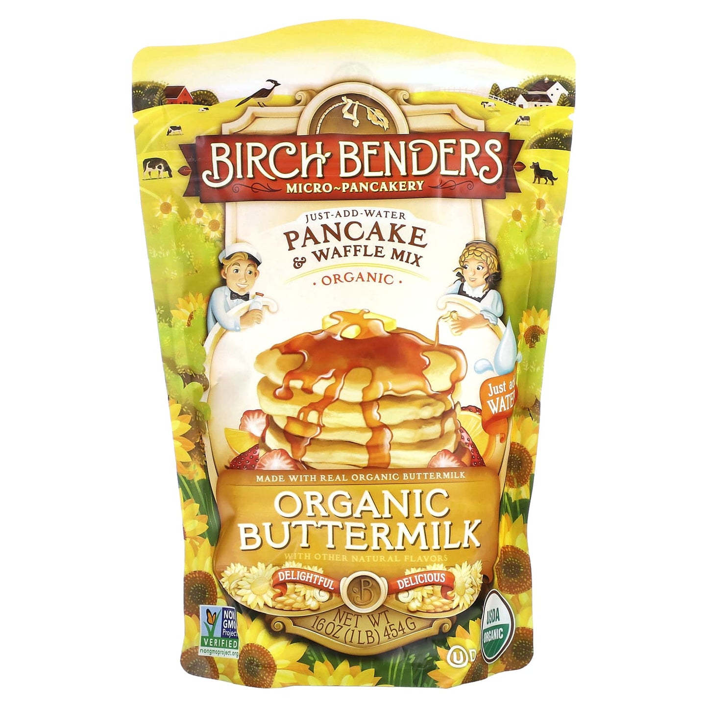 Organic Buttermilk Pancake Mix by Birch Benders - 1 lb (454 g) - Image 1