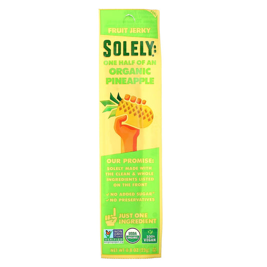 Solely, Fruit Jerky, Organic Pineapple, 0.8 oz (23 g) - Image 1