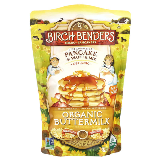Organic Buttermilk Pancake Mix by Birch Benders - 1 lb (454 g) - Image 1
