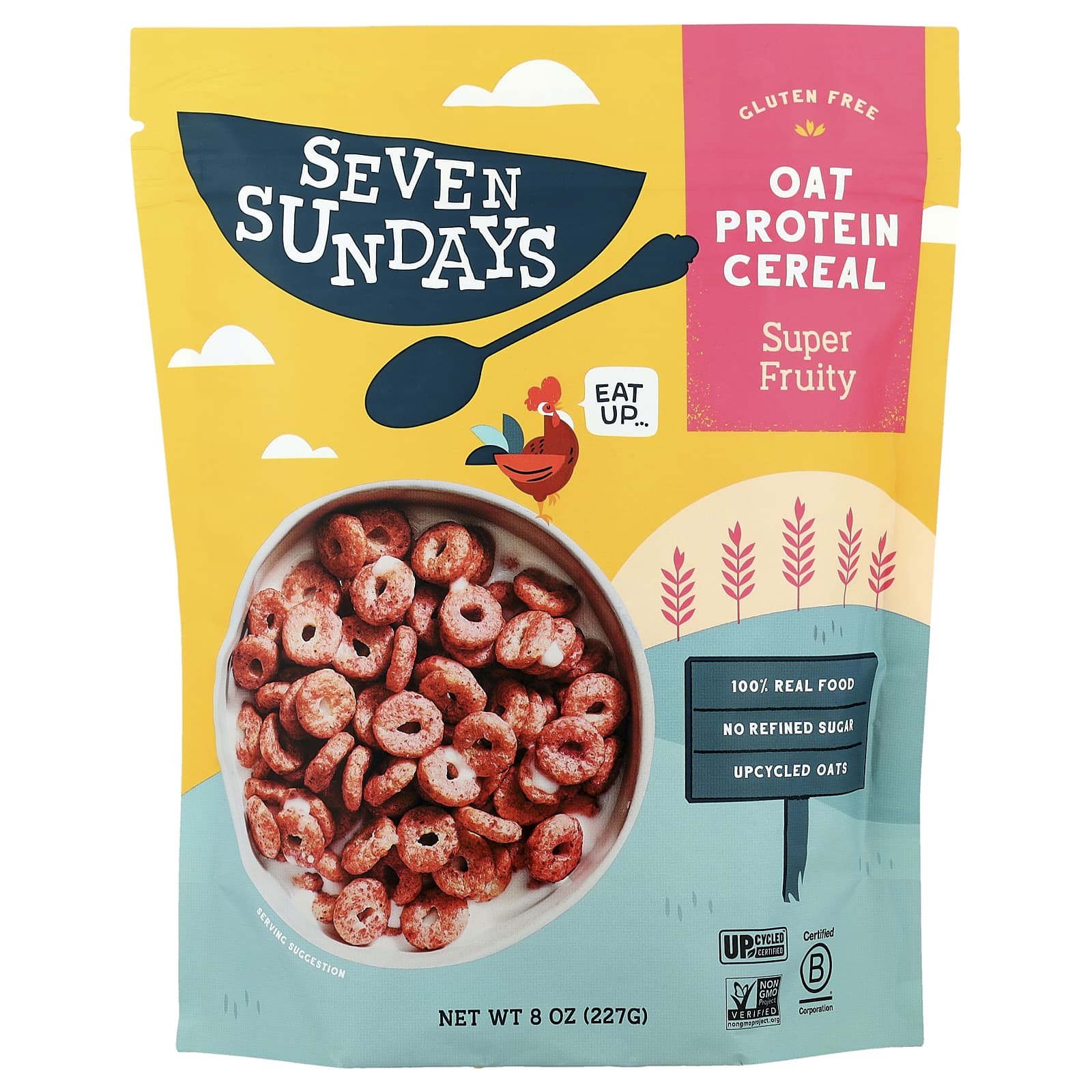 Seven Sundays, Oat Protein Cereal, Super Fruity, 8 oz (227 g) - Image 1