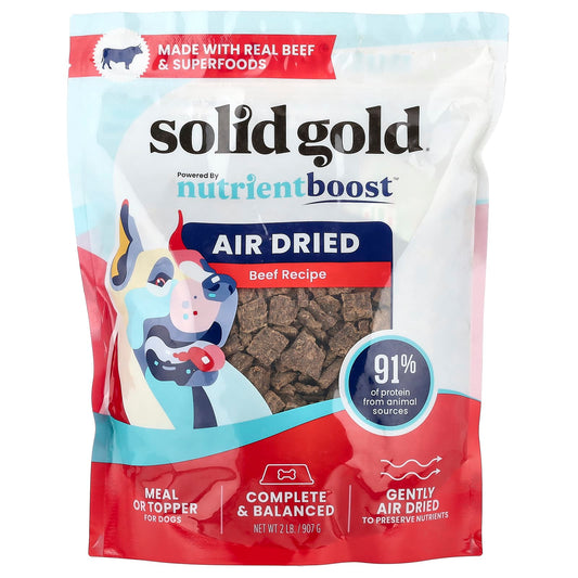 Solid Gold, Air Dried Meal or Topper, For Dogs, Beef Recipe, 2 lb (907 g) - Image 1