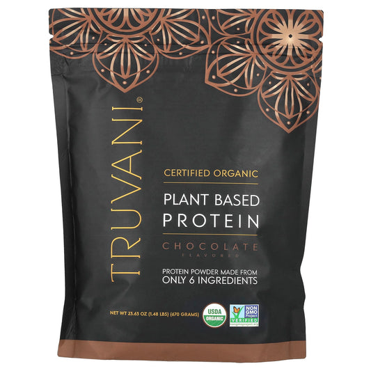 Truvani, Plant Based Protein, Chocolate, 1.48 lbs (670 g) - Image 1
