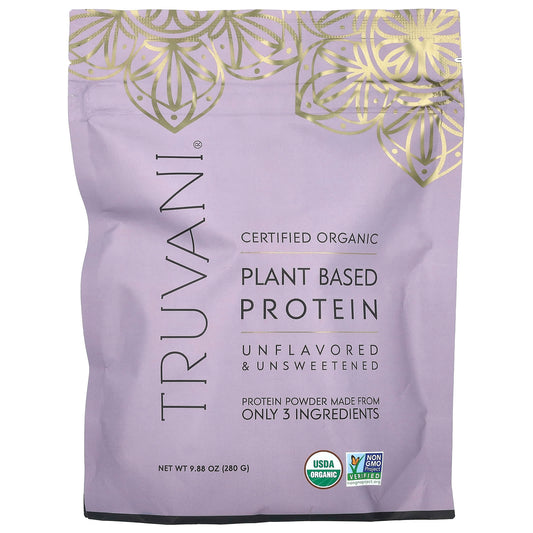 Truvani, Plant Based Protein, Unflavored, Unsweetened, 9.88 oz (280 g) - Image 1