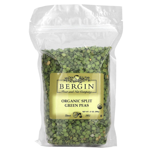 USDA Organic Split Green Peas by Bergin Fruit and Nut - 21 oz - Image 1
