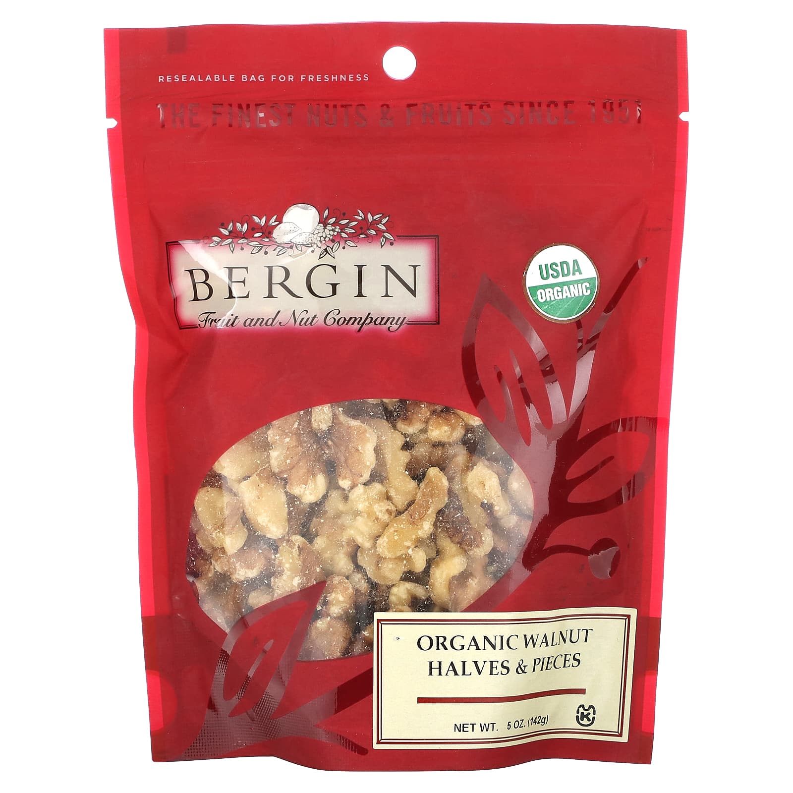 Organic Walnut Halves & Pieces by Bergin Fruit & Nut Co - 5 oz - Image 1